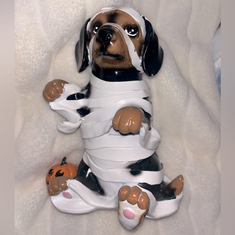 Dachshund Mummy Dog Halloween Figurine